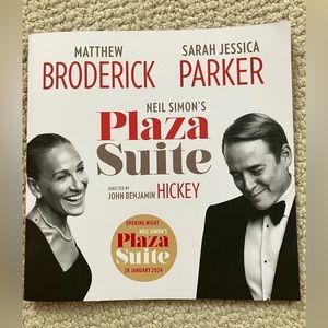 Plaza Suite London Opening Night Sticker Programme West End 2024 SJP Broderick